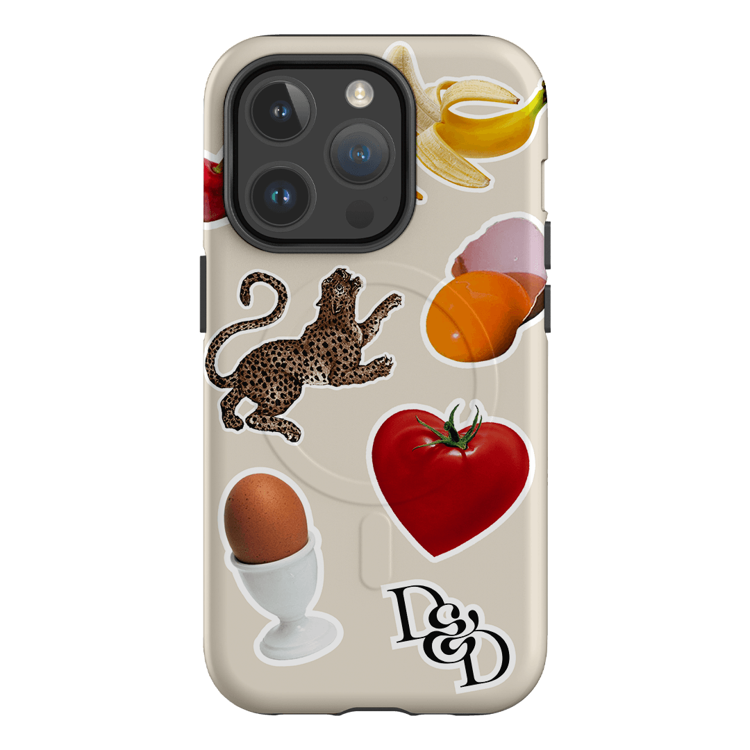 Sunday Stickers Cream Printed Phone Cases iPhone 14 Pro / Armoured MagSafe by Desmond & Dempsey - The Dairy