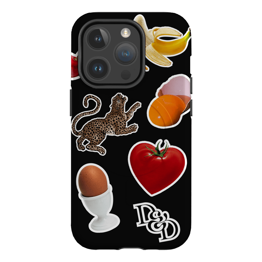 Sunday Stickers Black Printed Phone Cases iPhone 14 Pro / Armoured MagSafe by Desmond & Dempsey - The Dairy