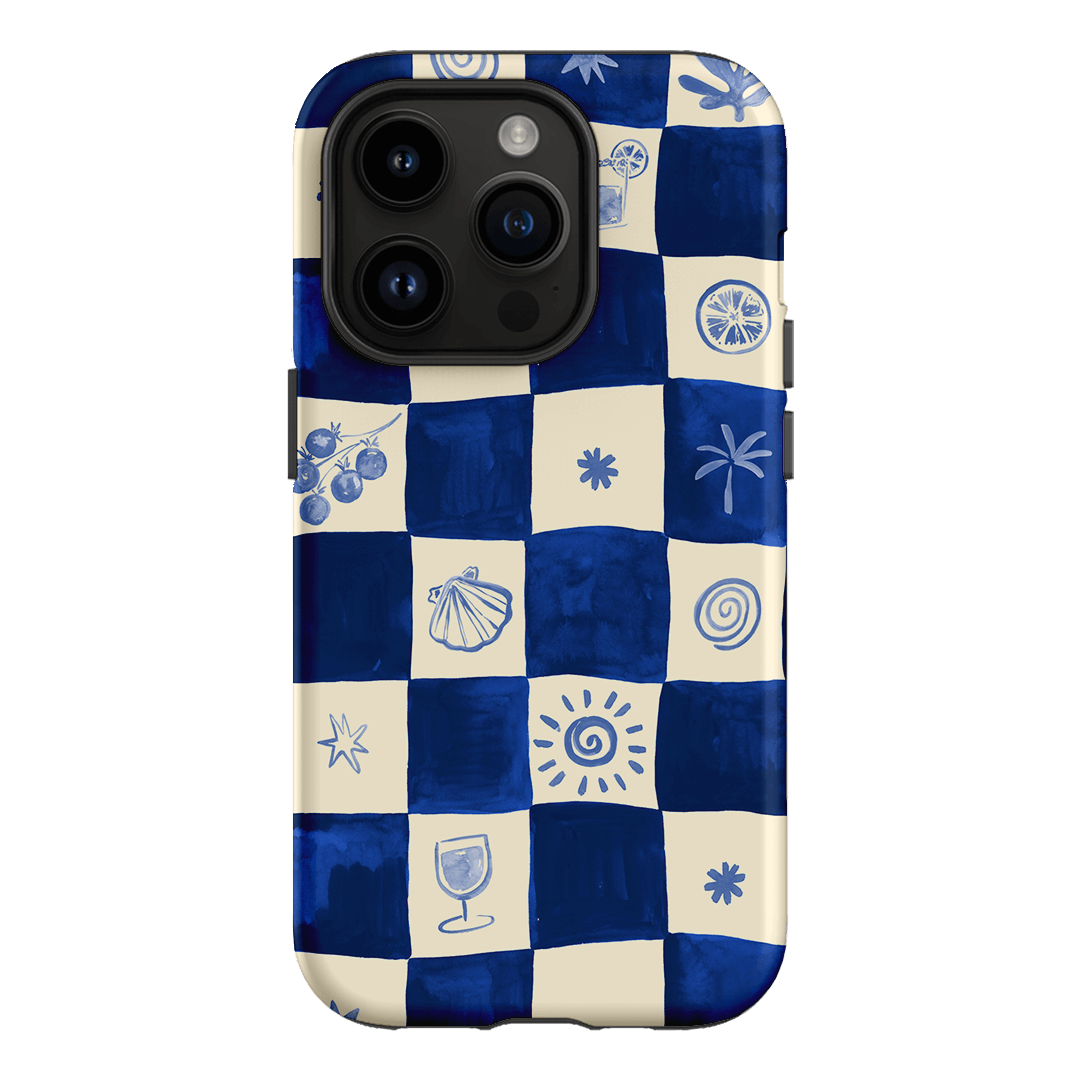 Afternoon Mezze Azure Printed Phone Cases iPhone 14 Pro / Armoured by Charlie Taylor - The Dairy