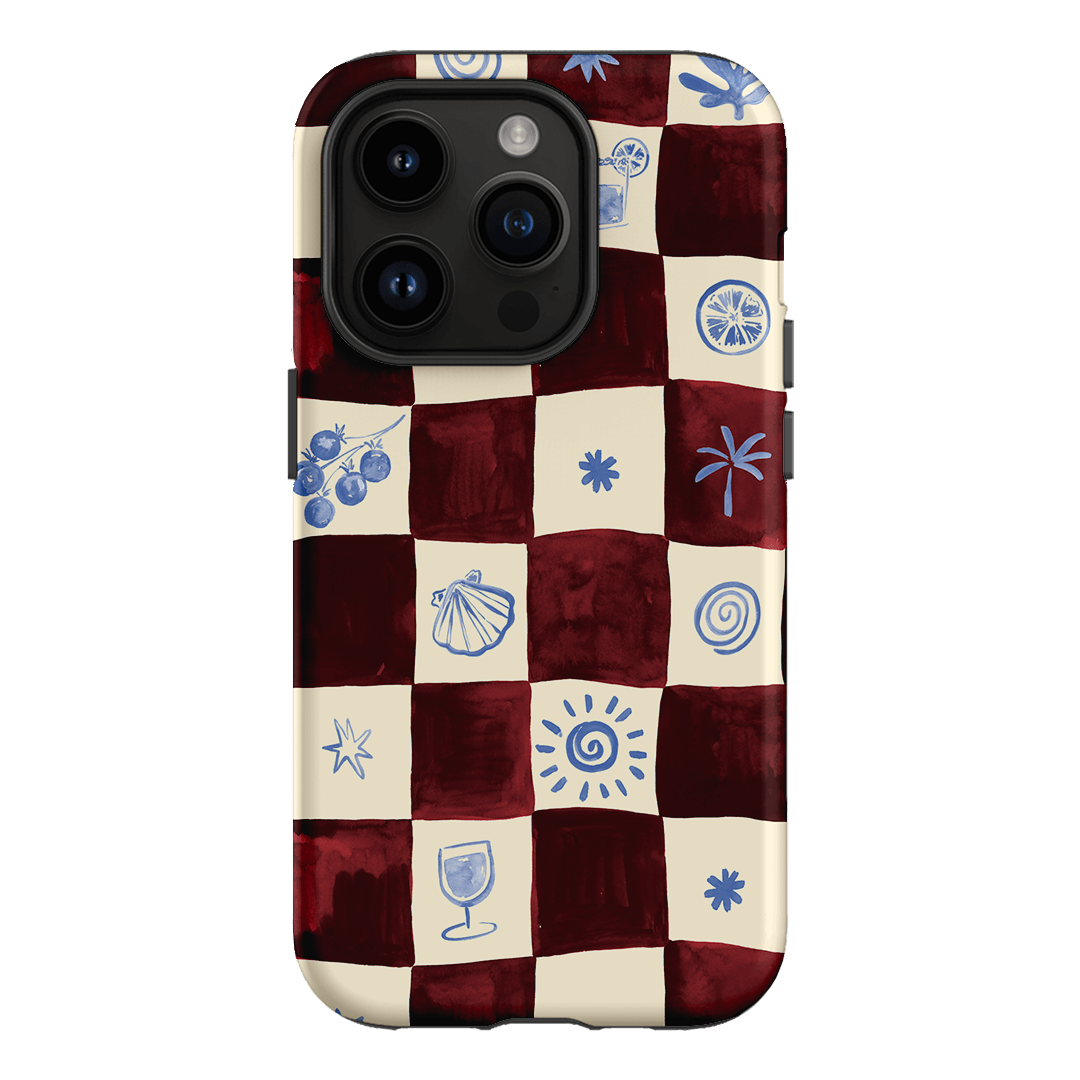 Afternoon Mezze Maroon Printed Phone Cases iPhone 14 Pro / Armoured by Charlie Taylor - The Dairy