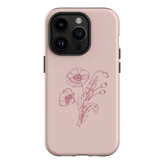 Blush Poppies Printed Phone Cases iPhone 14 Pro / Armoured by Typoflora - The Dairy