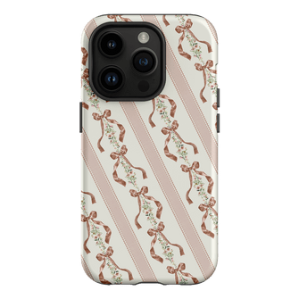 Bow Stripe Printed Phone Cases iPhone 14 Pro / Armoured by Veronica Tucker - The Dairy