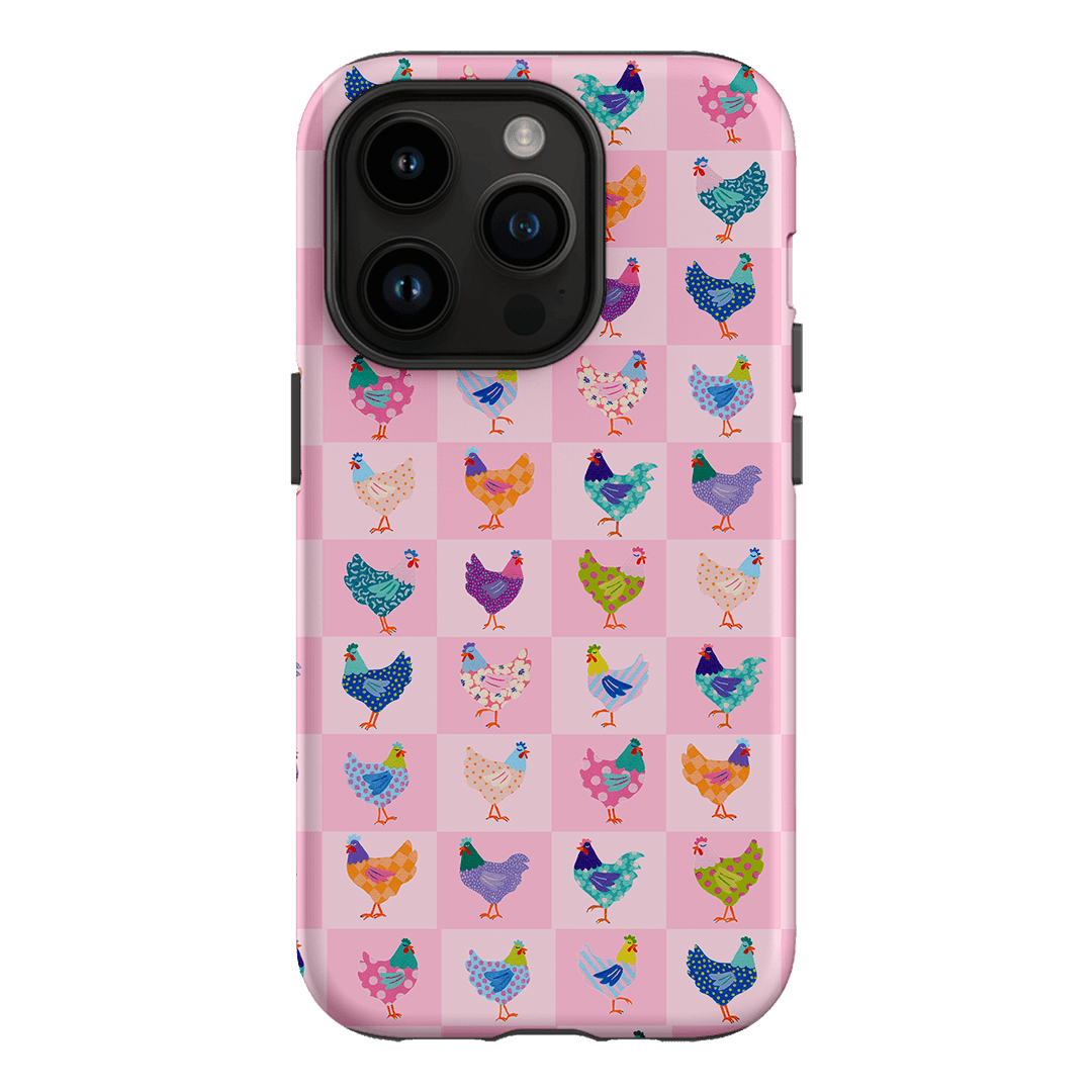 Checkered Chickens Printed Phone Cases iPhone 14 Pro / Armoured by Kayla Henley - The Dairy