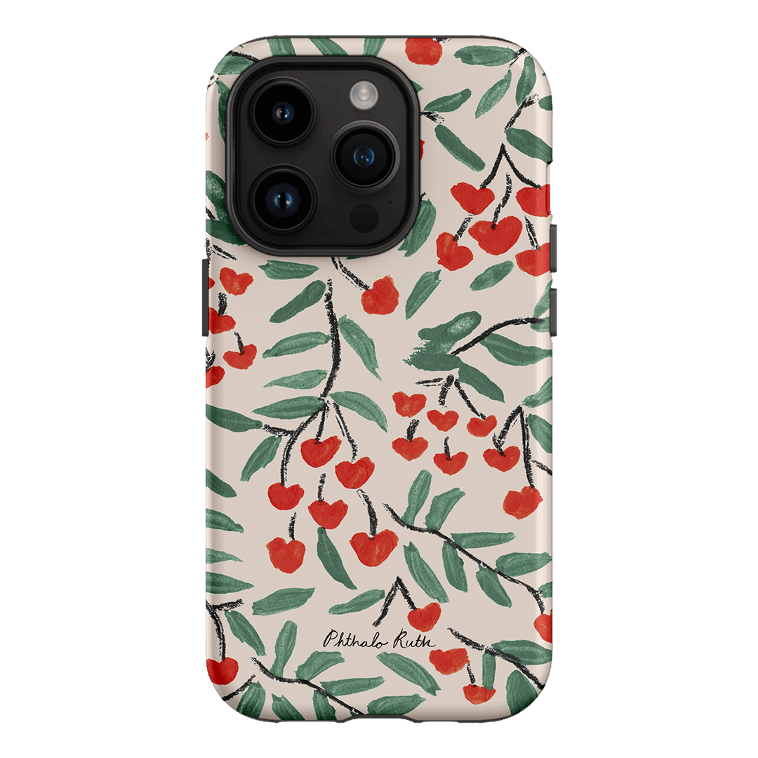 Cherry Love Printed Phone Cases iPhone 14 Pro / Armoured by Phthalo Ruth - The Dairy