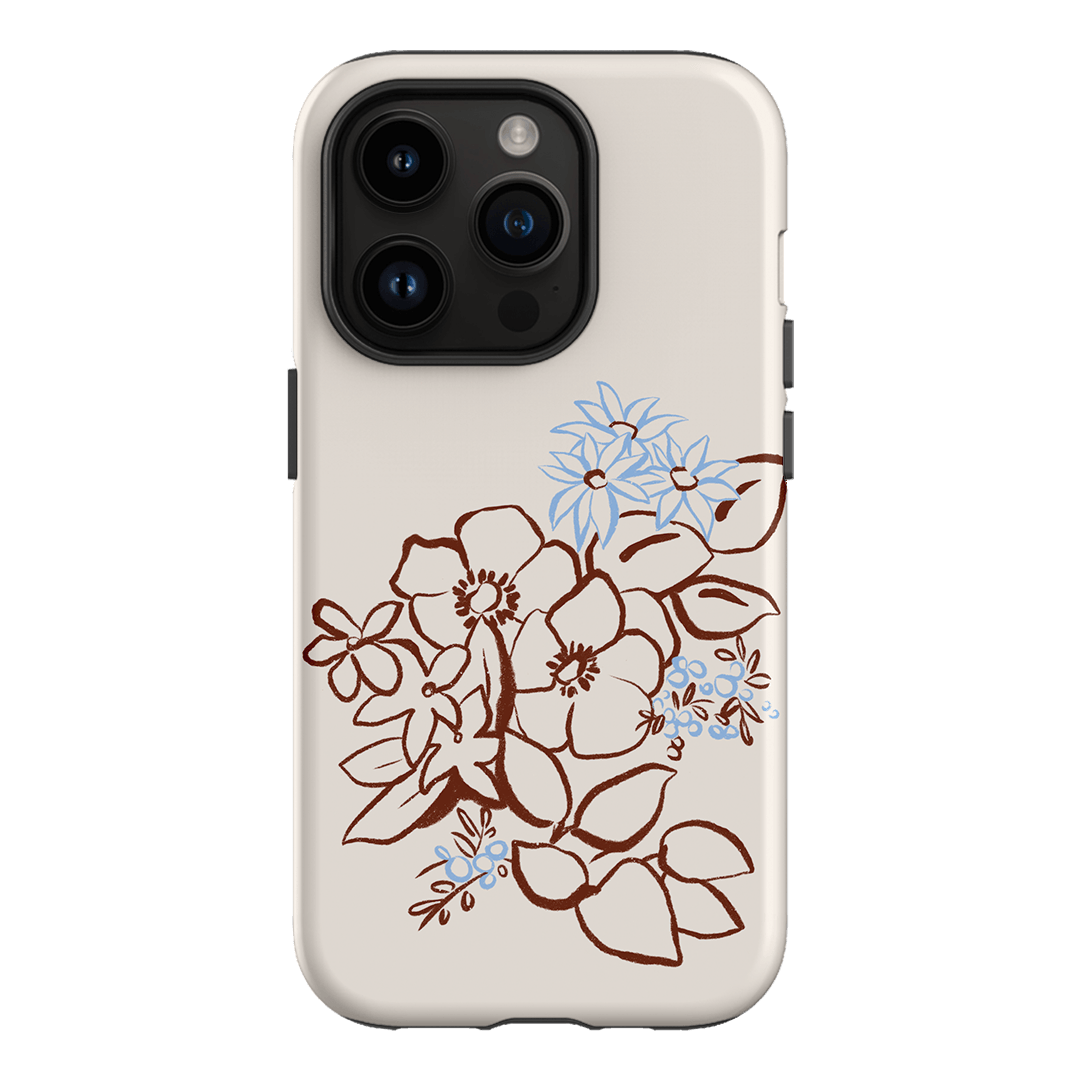 Cream Posy Printed Phone Cases iPhone 14 Pro / Armoured by Typoflora - The Dairy