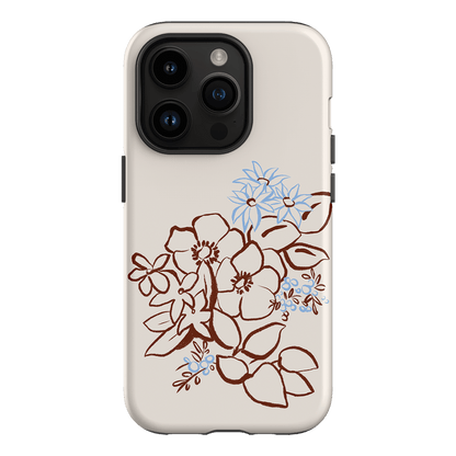 Cream Posy Printed Phone Cases iPhone 14 Pro / Armoured by Typoflora - The Dairy