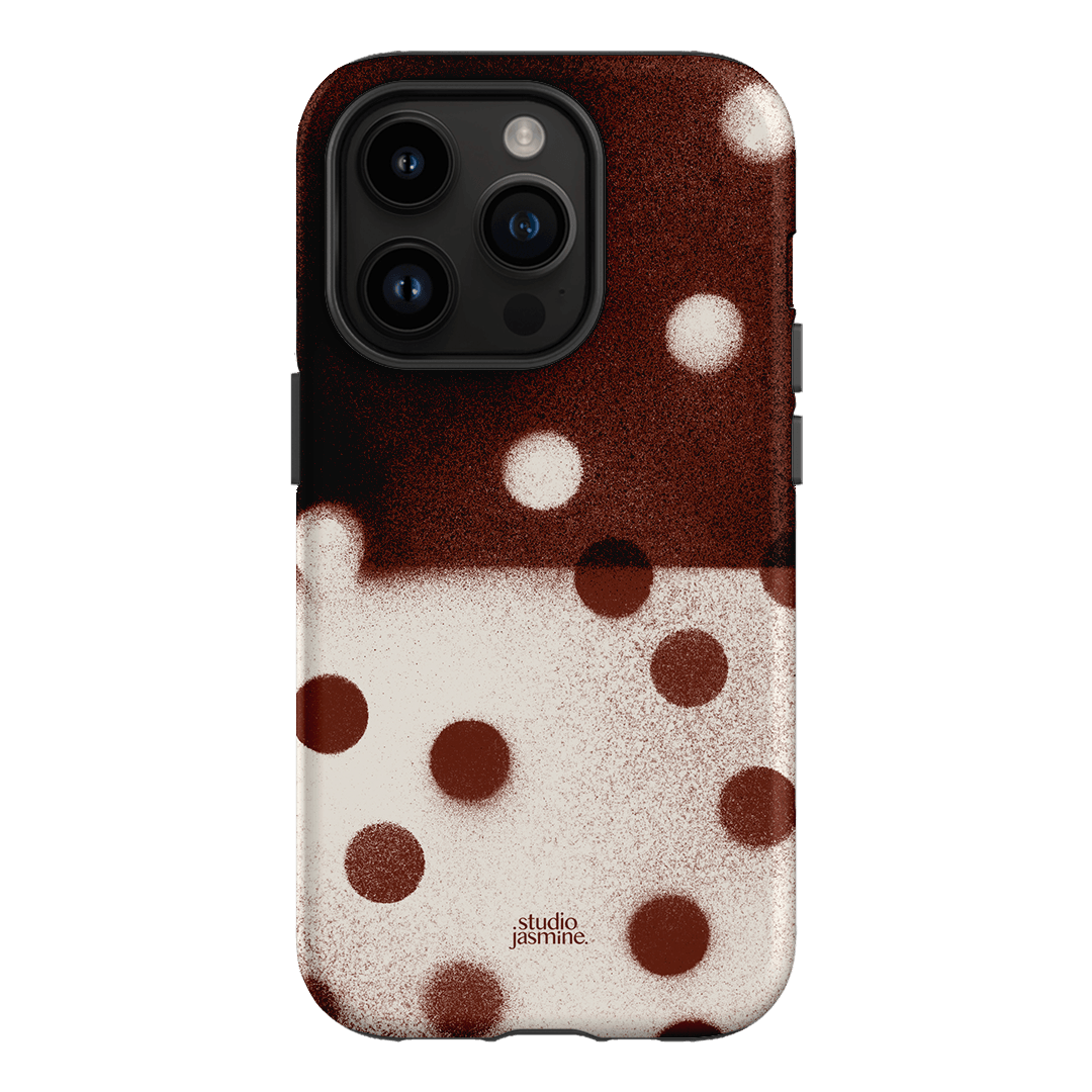 Espresso Polka Dot Printed Phone Cases iPhone 14 Pro / Armoured by Jasmine Dowling - The Dairy