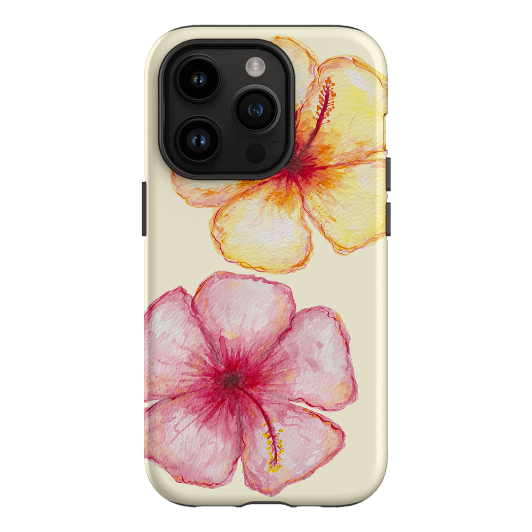 Hibiscus Flower Yellow Printed Phone Cases iPhone 14 Pro / Armoured by BG. Studio - The Dairy