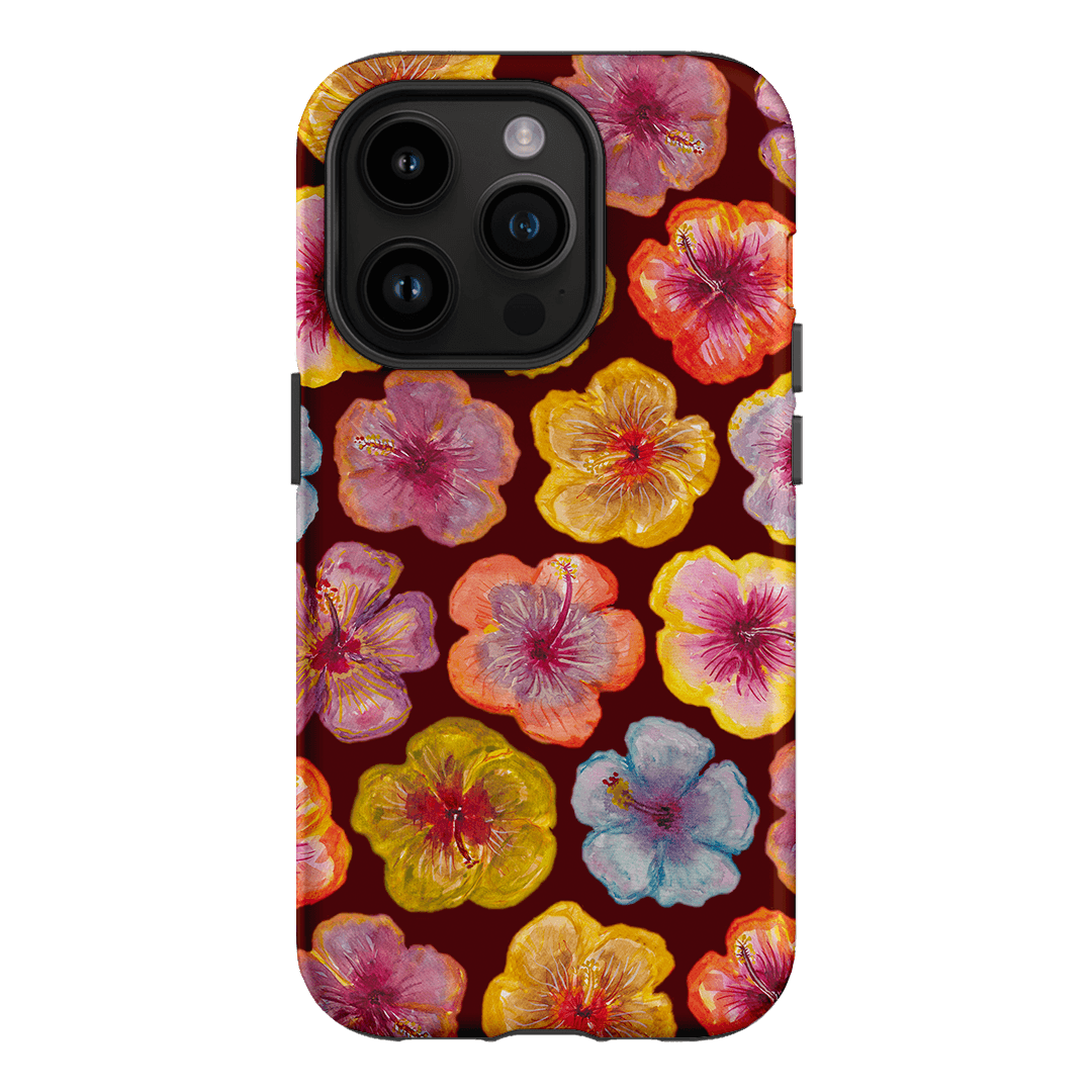 Hibiscus Holiday Rouge Printed Phone Cases iPhone 14 Pro / Armoured by BG. Studio - The Dairy