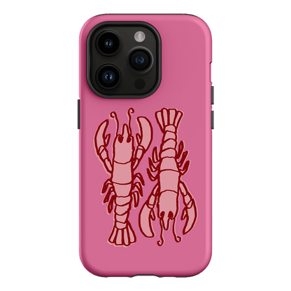 Lobster Love Pink Printed Phone Cases iPhone 14 Pro / Armoured by The Dairy - The Dairy