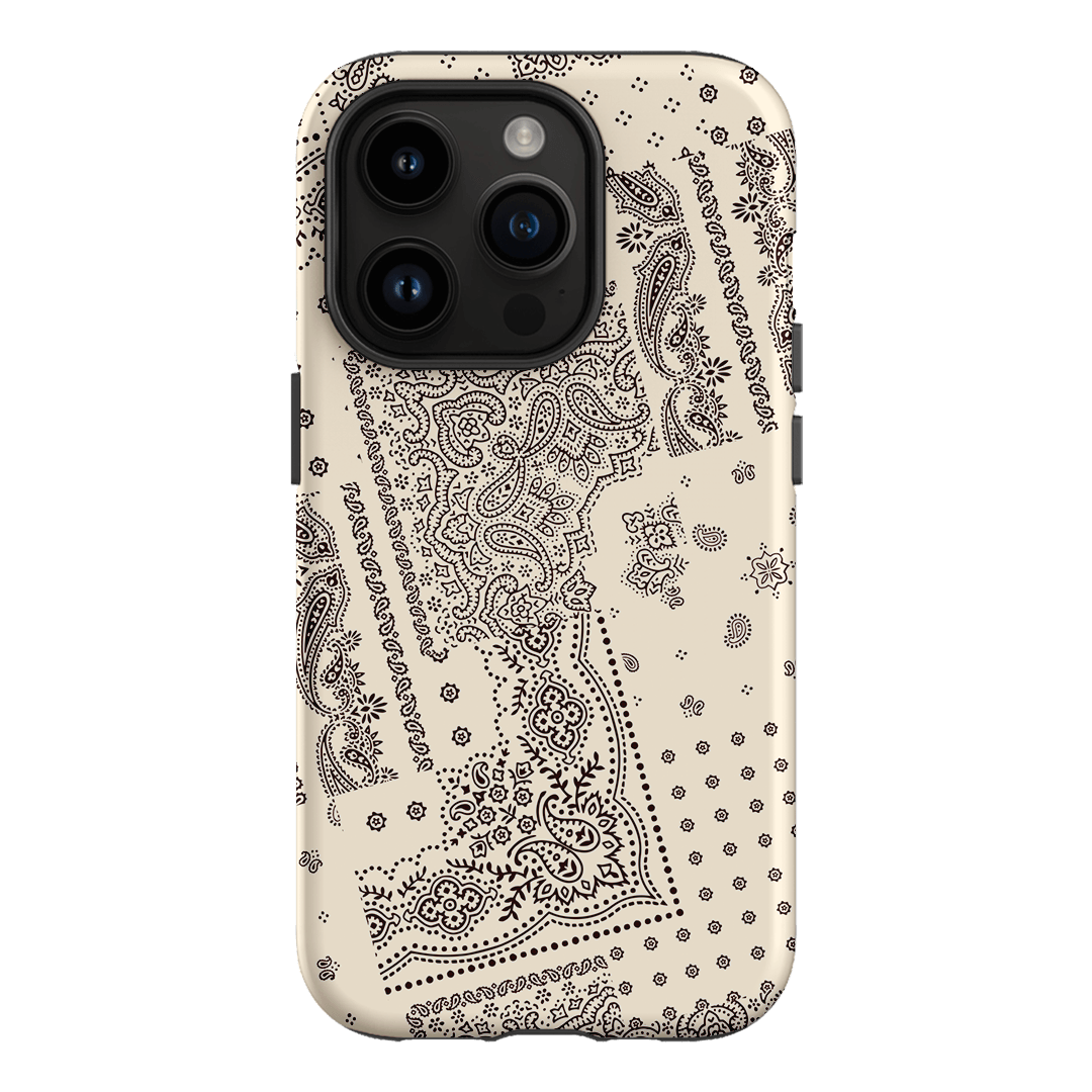 Paisley Ecru Printed Phone Cases iPhone 14 Pro / Armoured by The Dairy - The Dairy