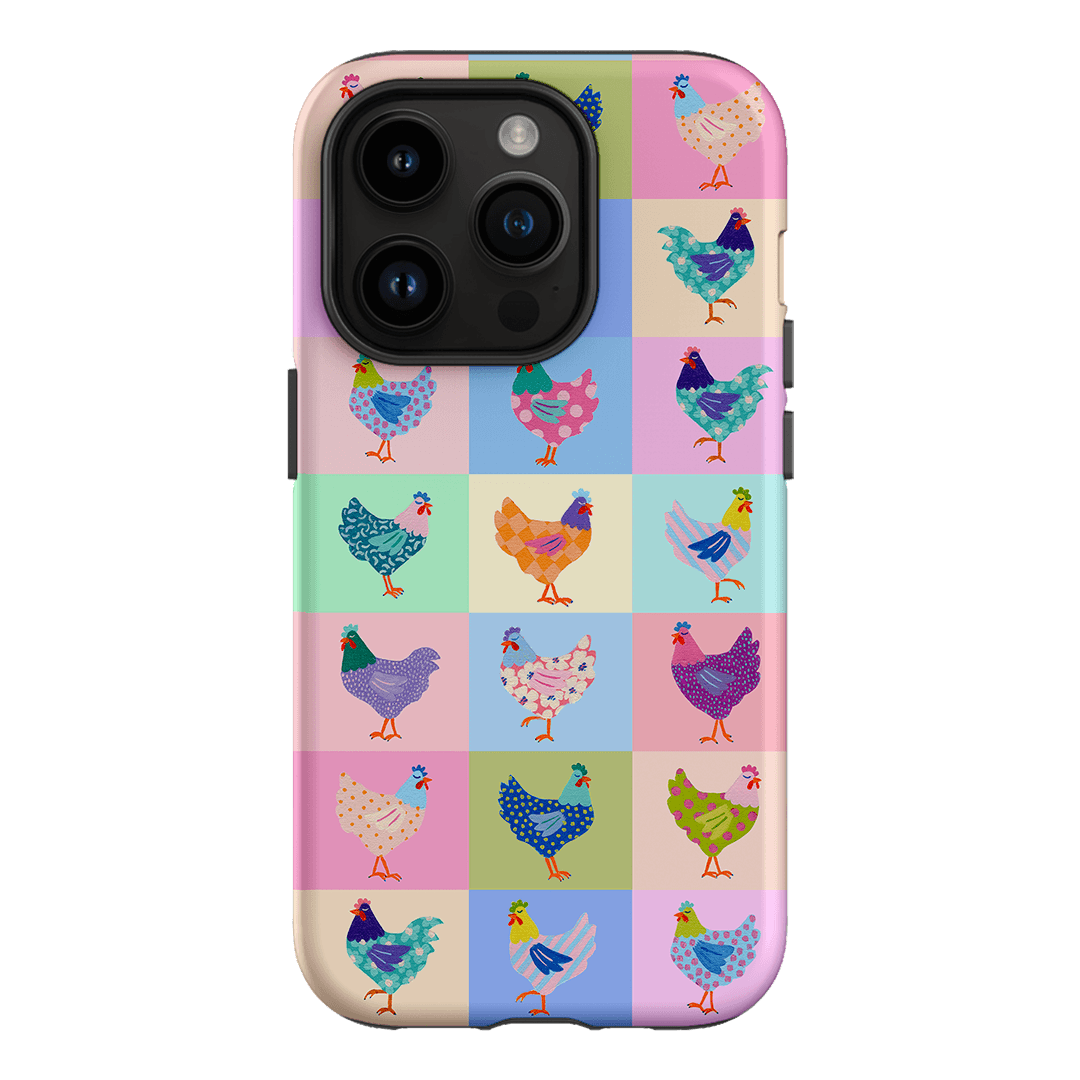 Pastel Chickens Printed Phone Cases iPhone 14 Pro / Armoured by Kayla Henley - The Dairy