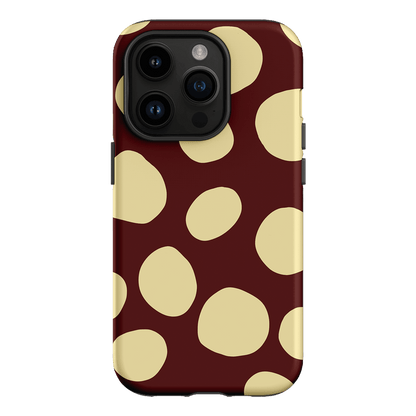 Pebbles Burgundy Butter Printed Phone Cases iPhone 14 Pro / Armoured by Veronica Tucker - The Dairy