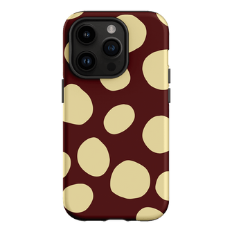 Pebbles Burgundy Butter Printed Phone Cases iPhone 14 Pro / Armoured by Veronica Tucker - The Dairy