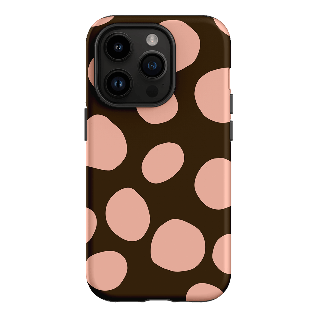 Pebbles Chocolate Pink Printed Phone Cases iPhone 14 Pro / Armoured by Veronica Tucker - The Dairy