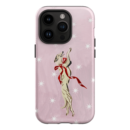 Pink Bow Hound Printed Phone Cases iPhone 14 Pro / Armoured by Lisa Hu - The Dairy