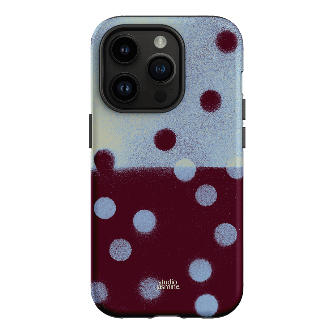 Plum Polka Dot Printed Phone Cases iPhone 14 Pro / Armoured by Jasmine Dowling - The Dairy
