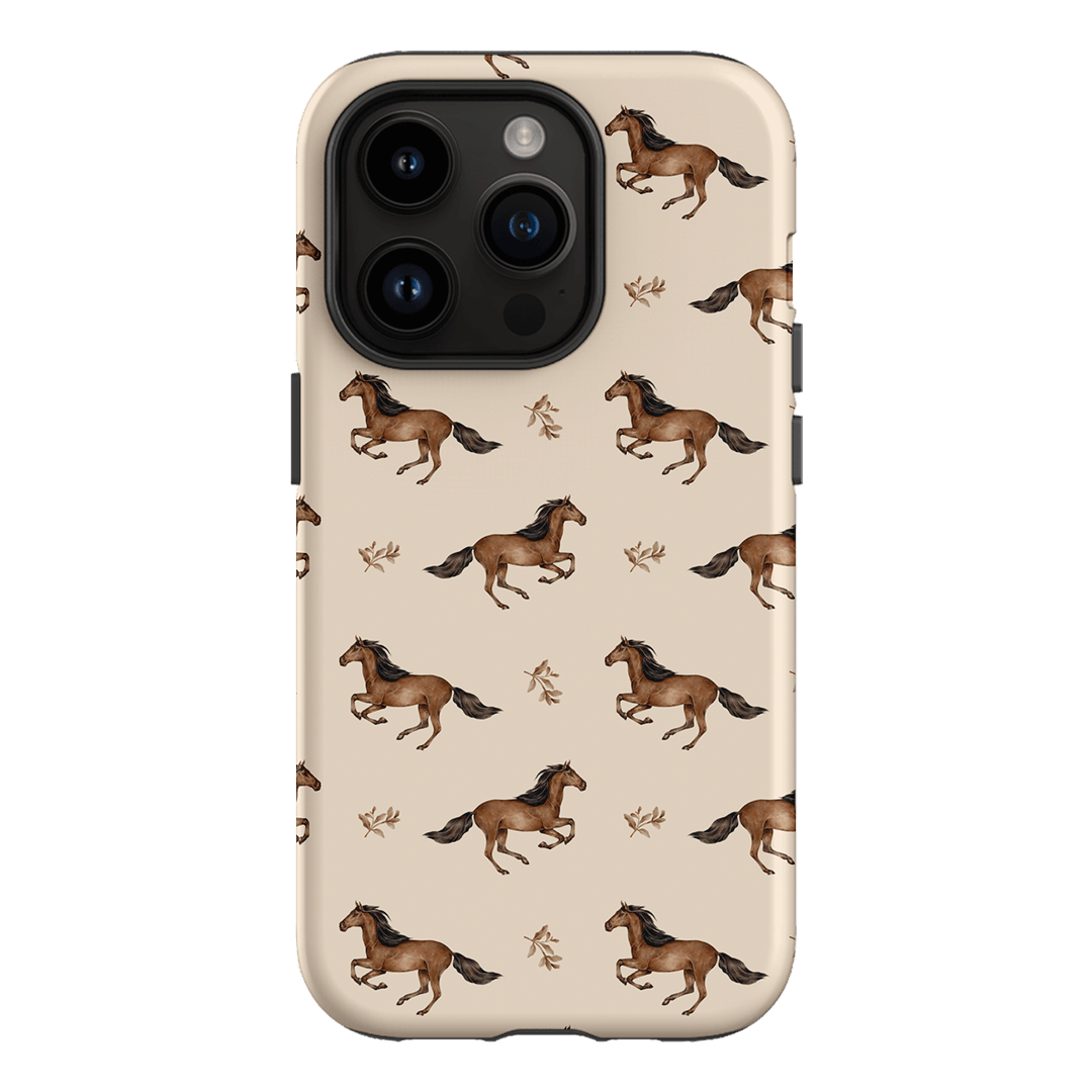 Running Horse Printed Phone Cases iPhone 14 Pro / Armoured by Kasiags Art - The Dairy