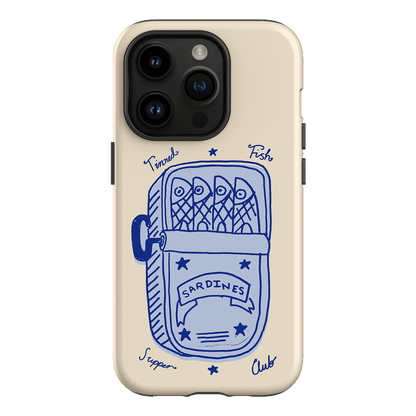Sardine Social Blue Printed Phone Cases iPhone 14 Pro / Armoured by The Dairy - The Dairy