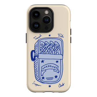 Sardine Social Blue Printed Phone Cases iPhone 14 Pro / Armoured by The Dairy - The Dairy