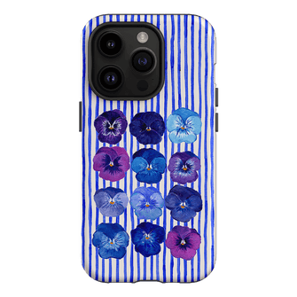 Striped Pansies Printed Phone Cases iPhone 14 Pro / Armoured by Kayla Henley - The Dairy