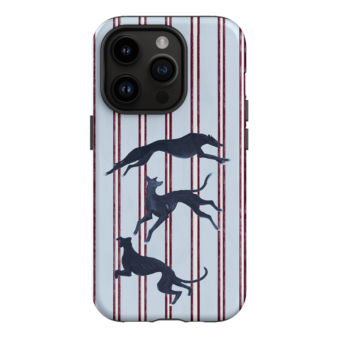 Stripey Hounds Printed Phone Cases iPhone 14 Pro / Armoured by Lisa Hu - The Dairy