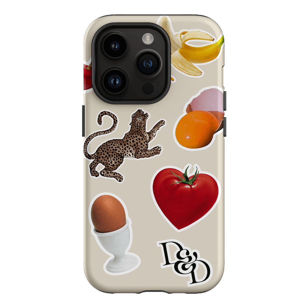 Sunday Stickers Cream Printed Phone Cases iPhone 14 Pro / Armoured by Desmond & Dempsey - The Dairy