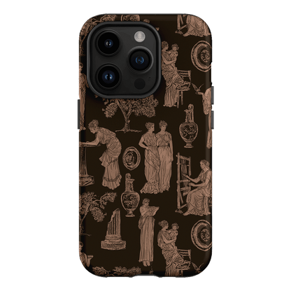 Symposium Burnt Umber Printed Phone Cases iPhone 14 Pro / Armoured by Veronica Tucker - The Dairy