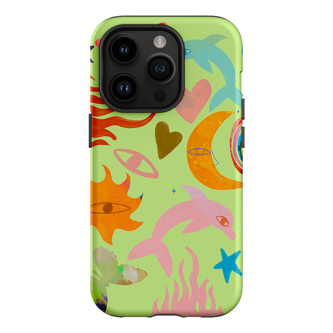 Tattoos Green Printed Phone Cases iPhone 14 Pro / Armoured by Kate Eliza - The Dairy