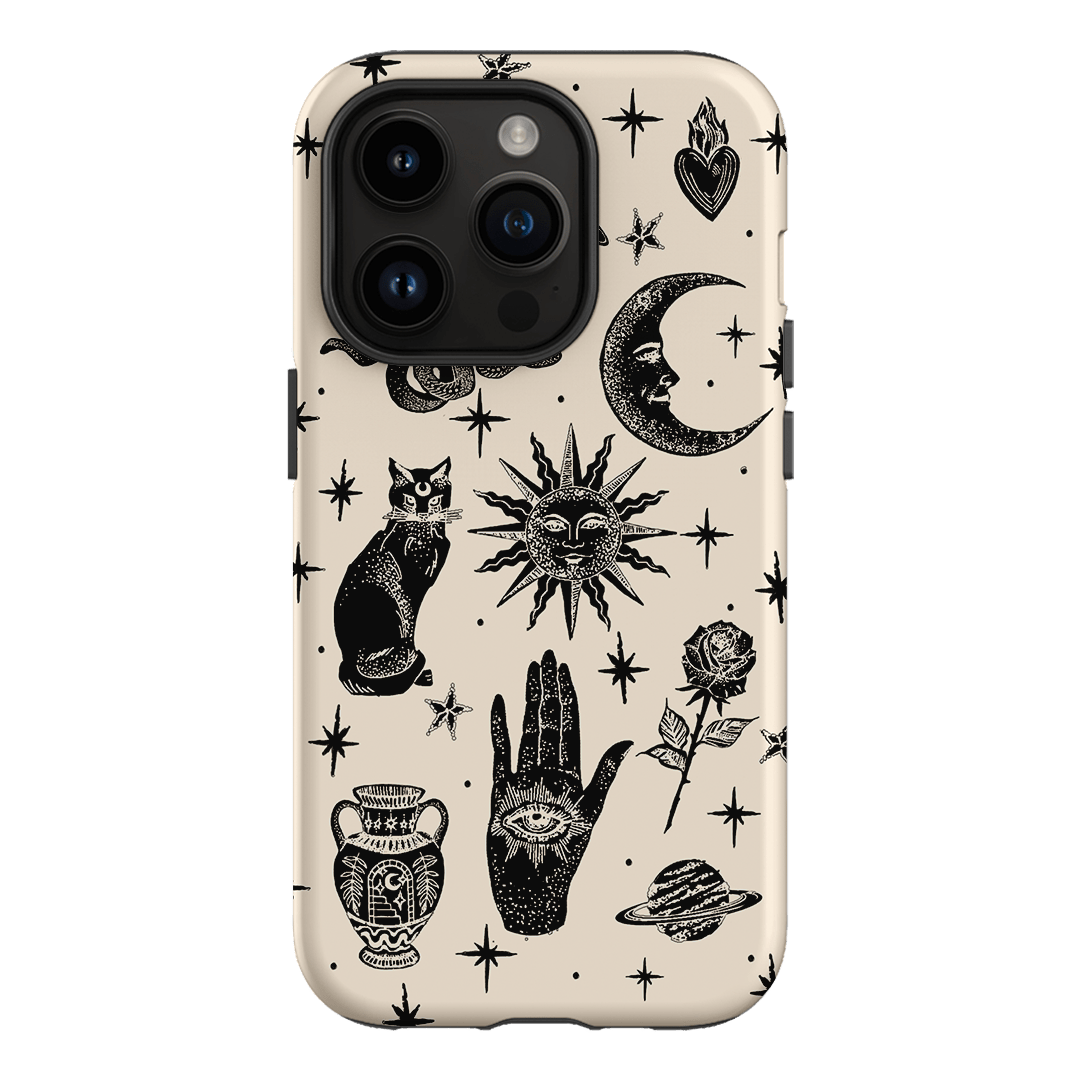Astro Flash Beige Printed Phone Cases iPhone 14 Pro / Armoured by Veronica Tucker - The Dairy