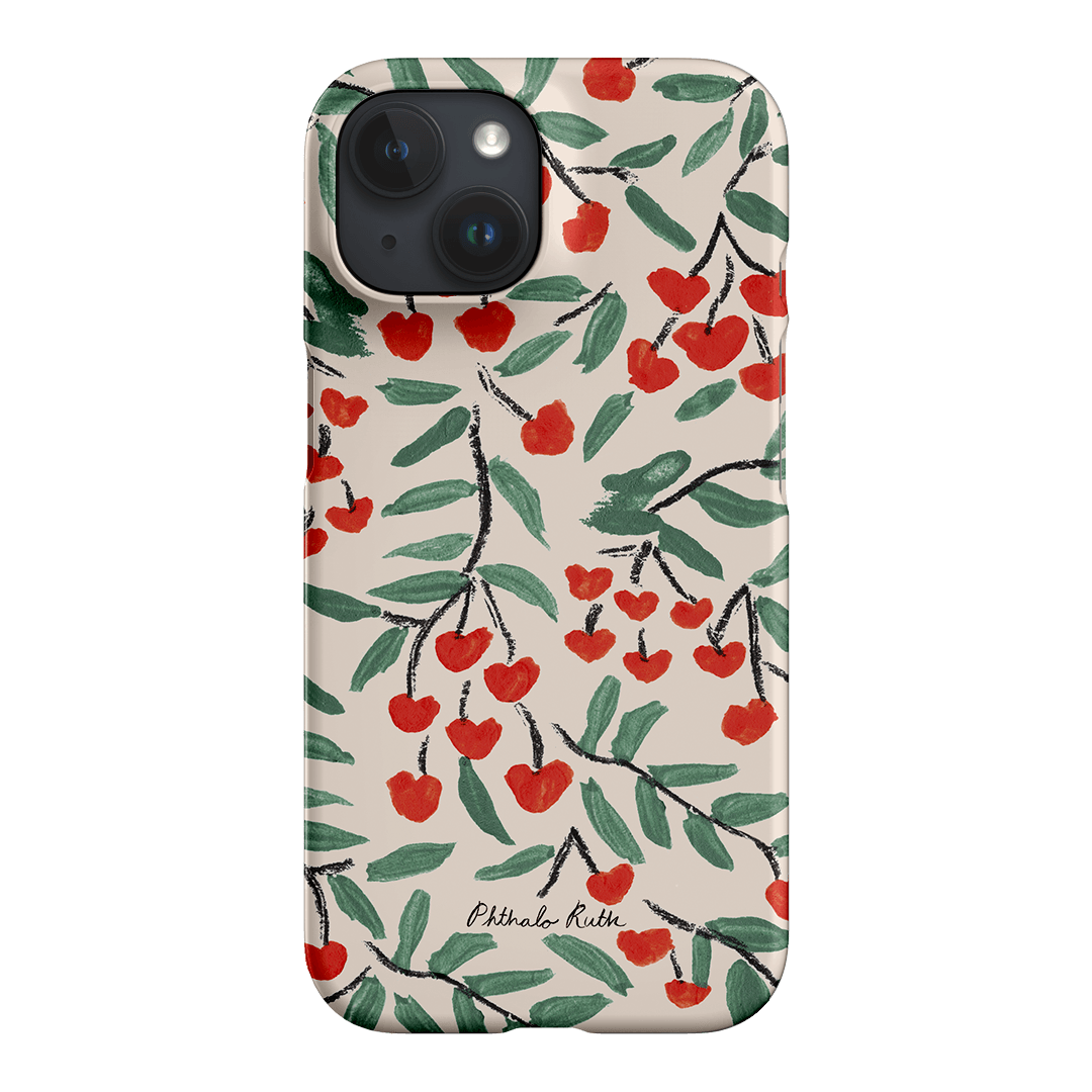 Cherry Love Printed Phone Cases iPhone 15 / Snap by Phthalo Ruth - The Dairy
