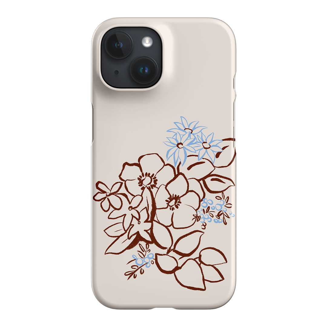 Cream Posy Printed Phone Cases iPhone 15 / Snap by Typoflora - The Dairy