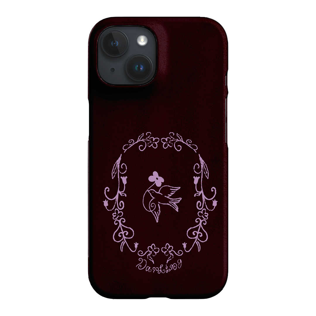 Darling Burgundy Printed Phone Cases by The Dairy - The Dairy