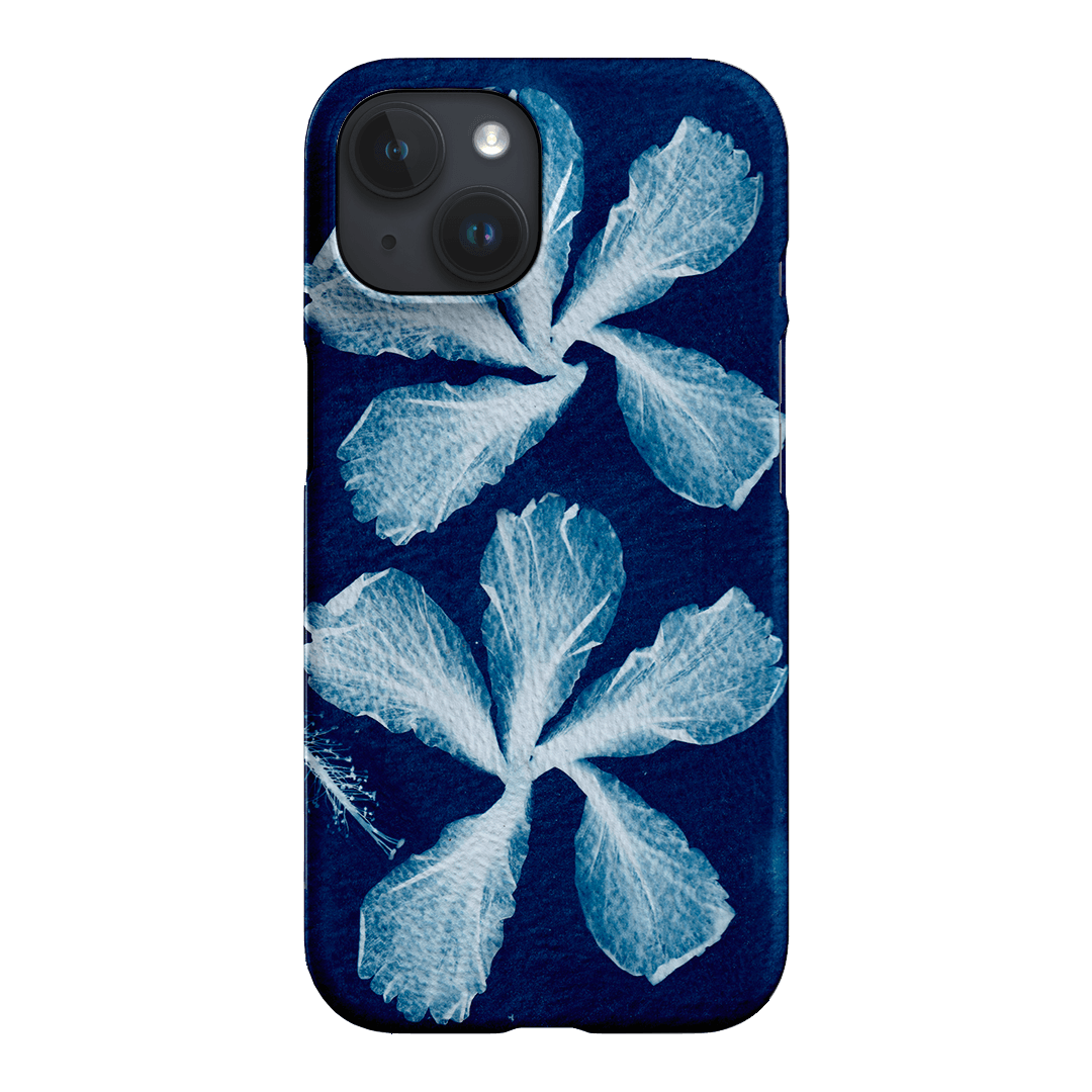 Hibiscus Cyanotype Printed Phone Cases iPhone 15 / Snap by Sally Hungerford - The Dairy