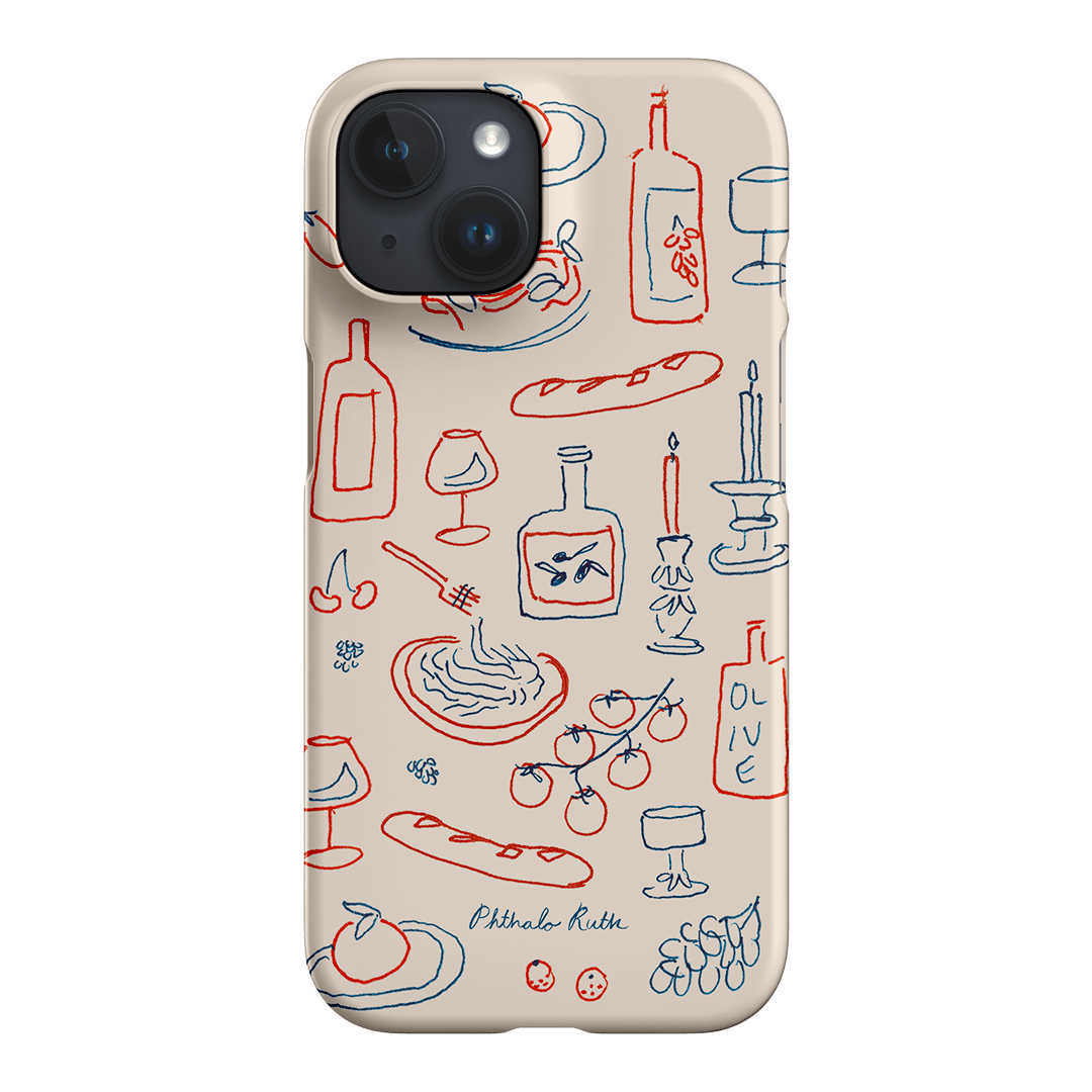 Italian Fare Printed Phone Cases iPhone 15 / Snap by Phthalo Ruth - The Dairy
