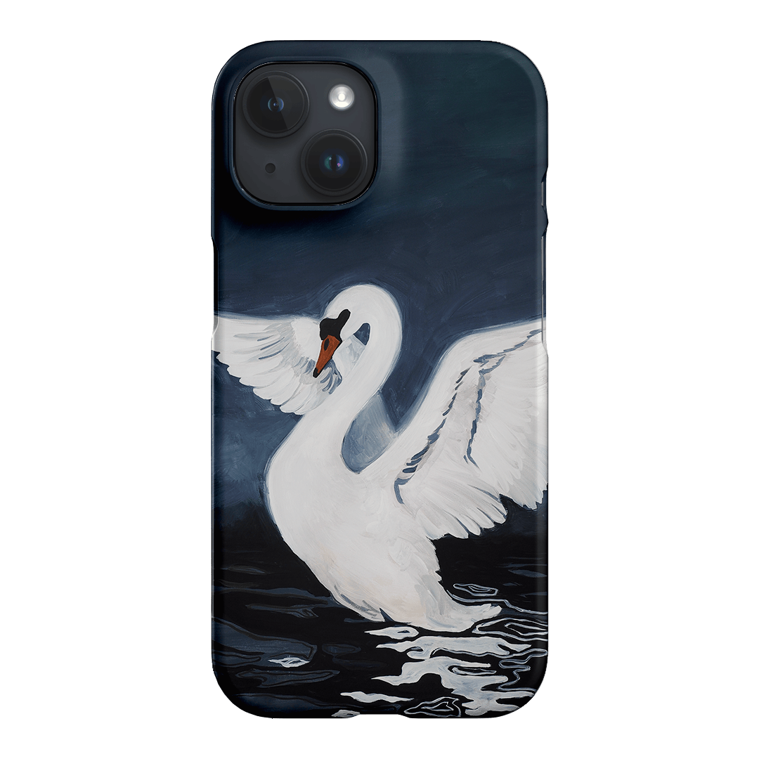 Midnight Swan Printed Phone Cases iPhone 15 / Snap by Lisa Hu - The Dairy