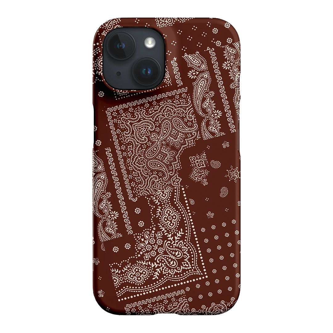 Paisley Cinnamon Printed Phone Cases iPhone 15 / Snap by The Dairy - The Dairy