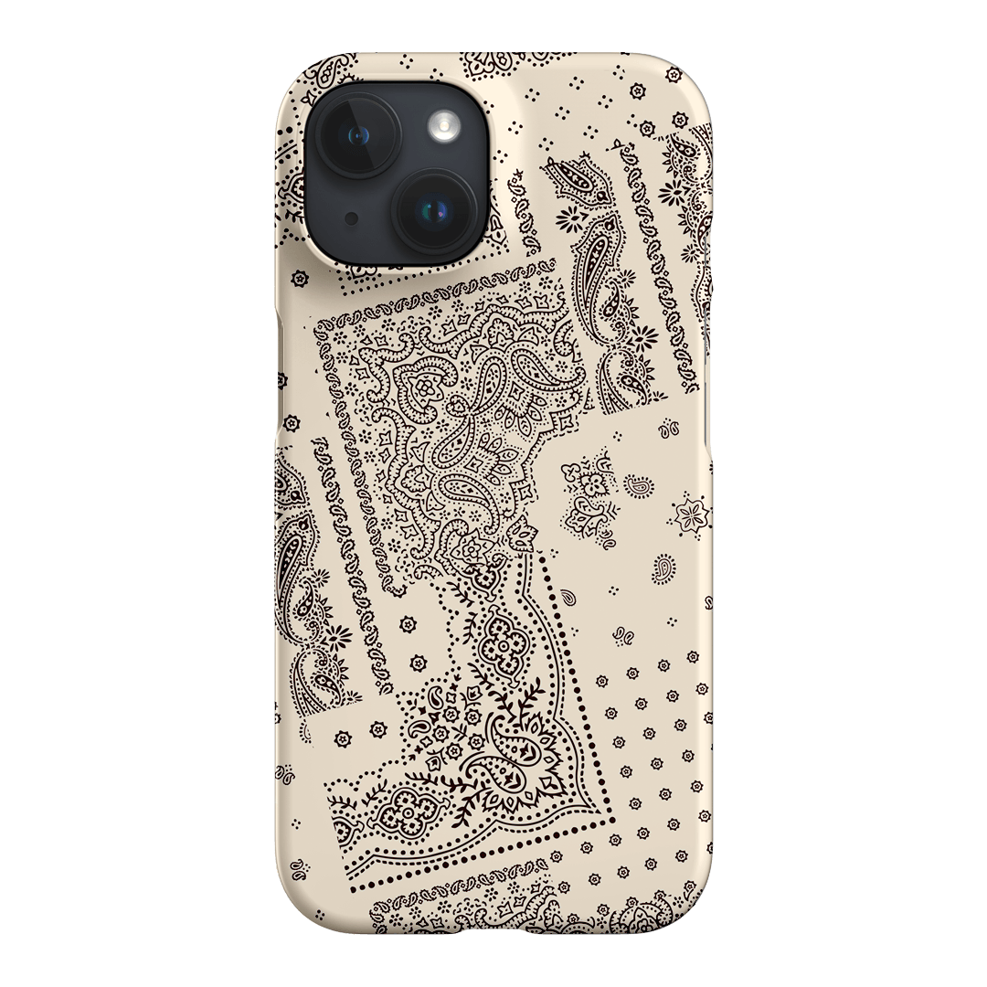 Paisley Ecru Printed Phone Cases iPhone 15 / Snap by The Dairy - The Dairy