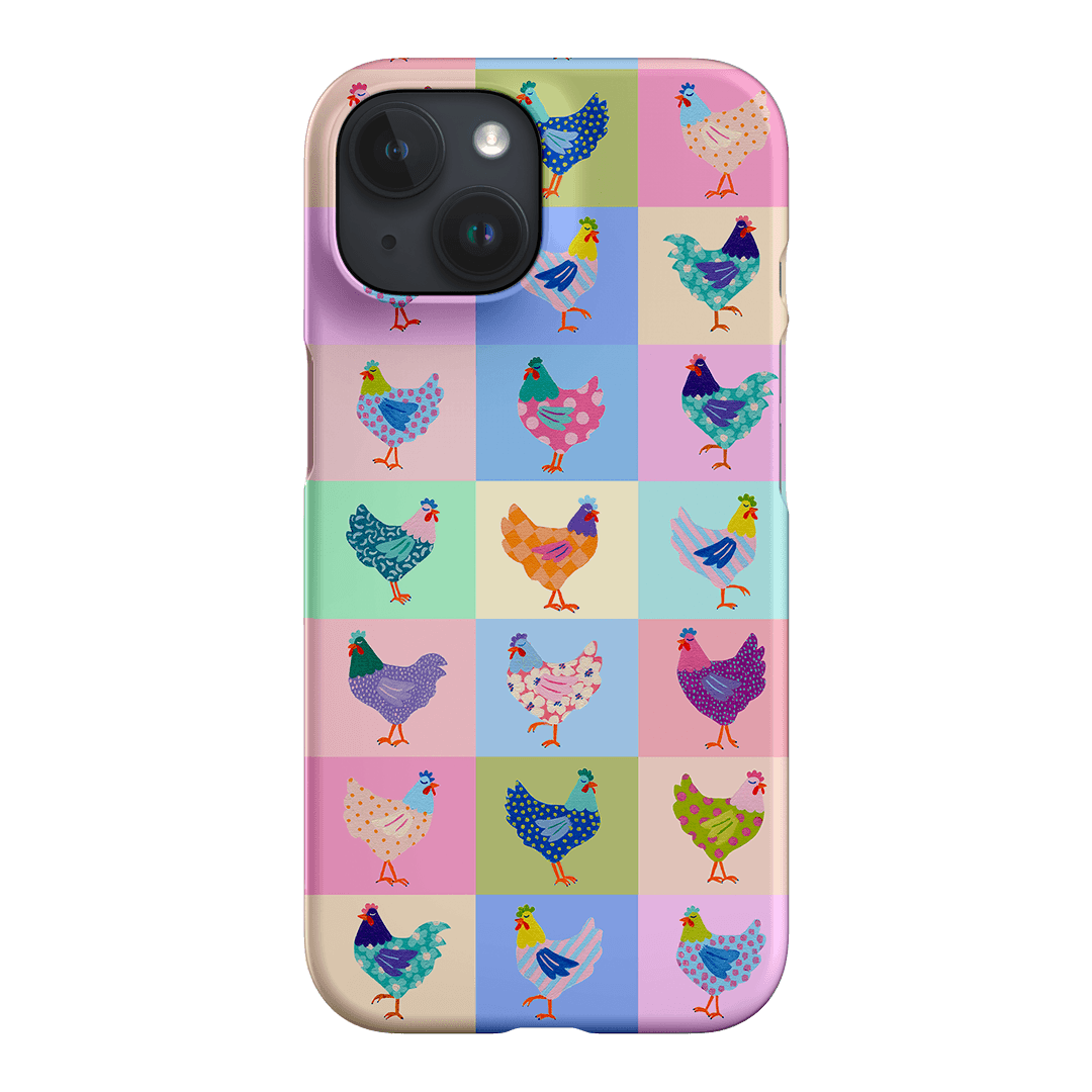 Pastel Chickens Printed Phone Cases iPhone 15 / Snap by Kayla Henley - The Dairy