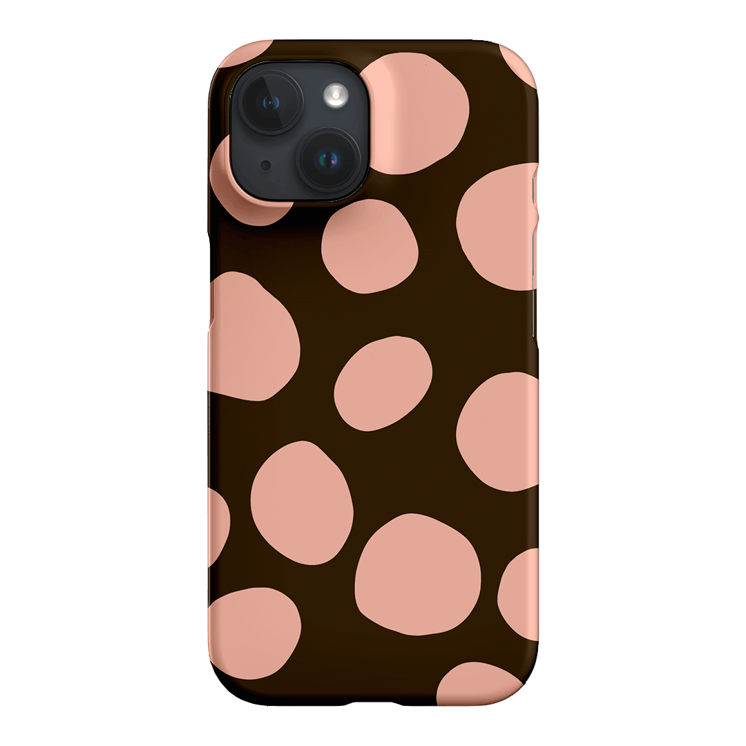 Pebbles Chocolate Pink Printed Phone Cases iPhone 15 / Snap by Veronica Tucker - The Dairy
