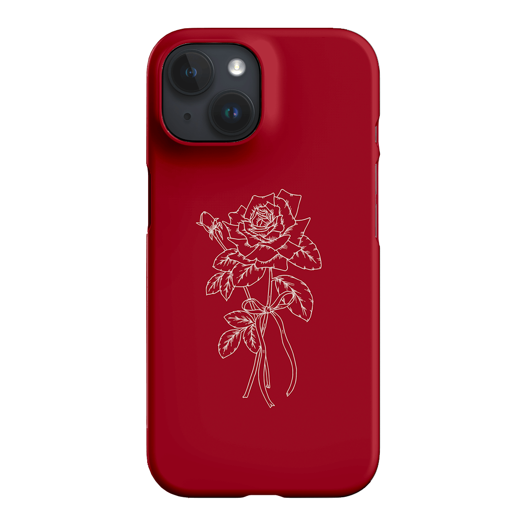 Red Rose Printed Phone Cases iPhone 15 / Snap by Typoflora - The Dairy