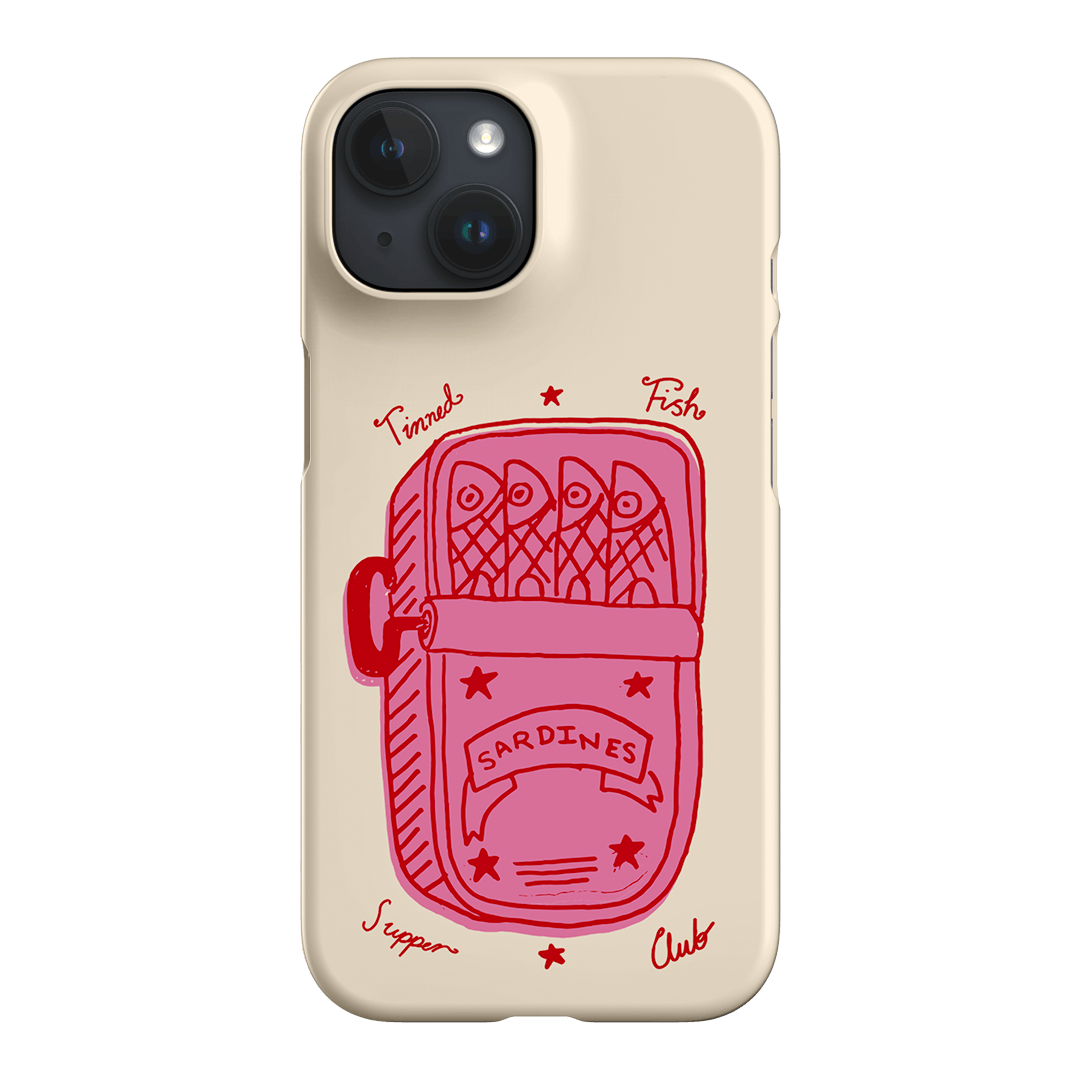 Sardine Social Red Printed Phone Cases iPhone 15 / Snap by The Dairy - The Dairy