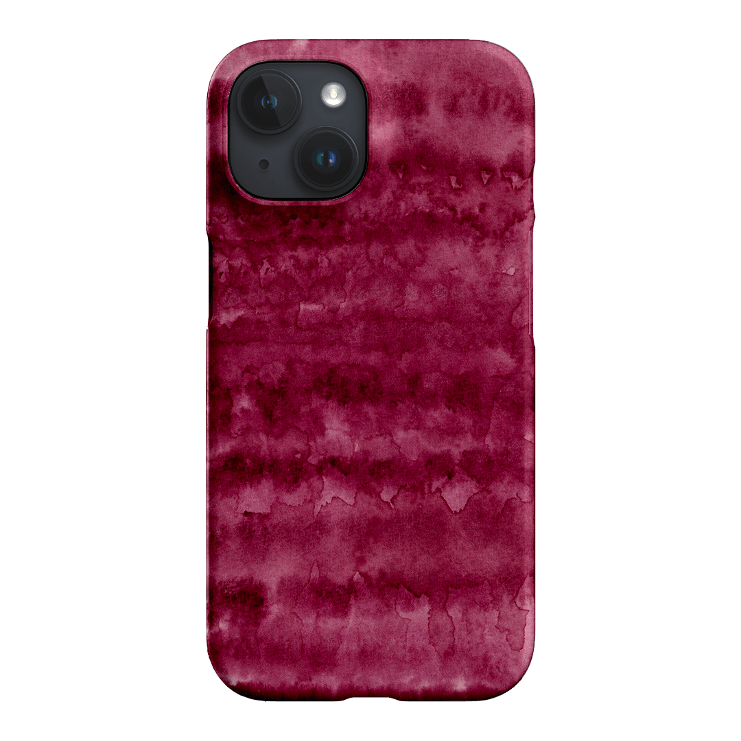 Watercolour Stripes Burgundy Printed Phone Cases iPhone 15 / Snap by The Dairy - The Dairy
