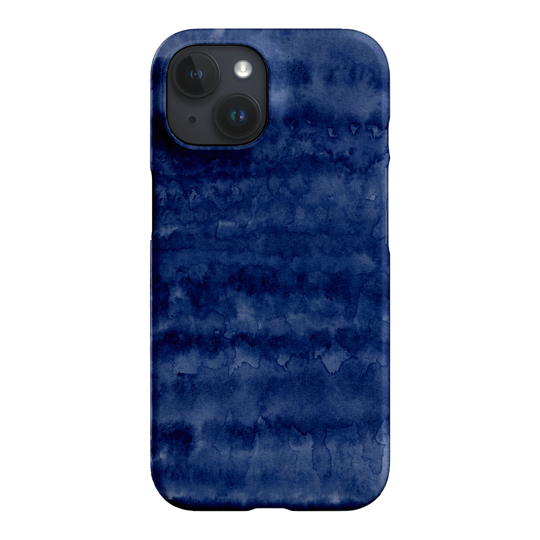Watercolour Stripes Navy Printed Phone Cases iPhone 15 / Snap by The Dairy - The Dairy