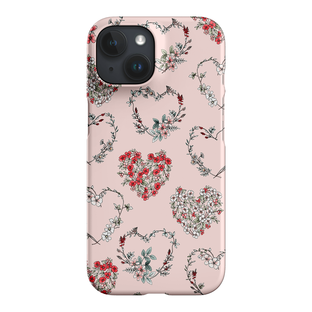 Wild Heart Wreath Printed Phone Cases iPhone 15 / Snap by Typoflora - The Dairy