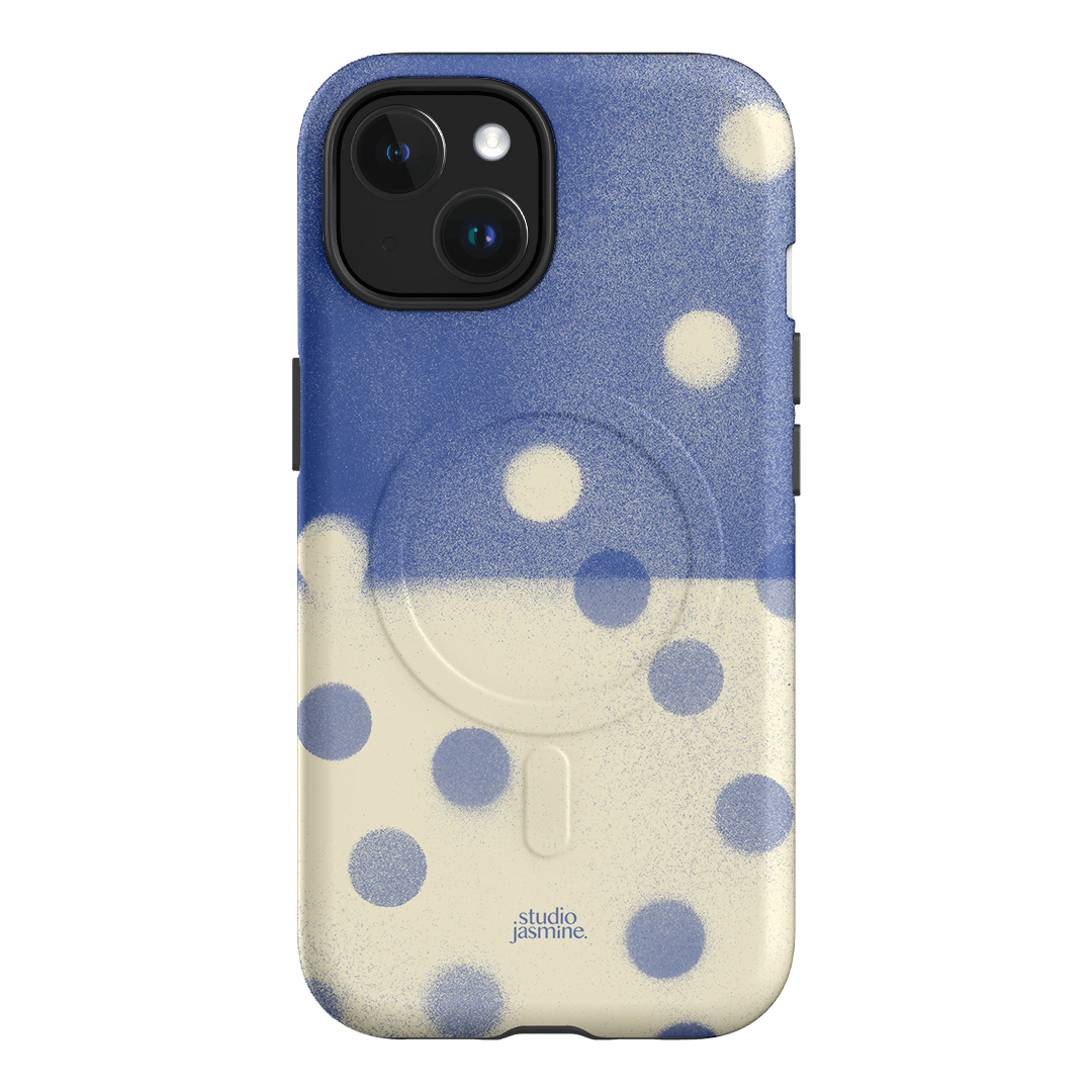 Bleu Polka Dot Printed Phone Cases iPhone 15 / Armoured MagSafe by Jasmine Dowling - The Dairy