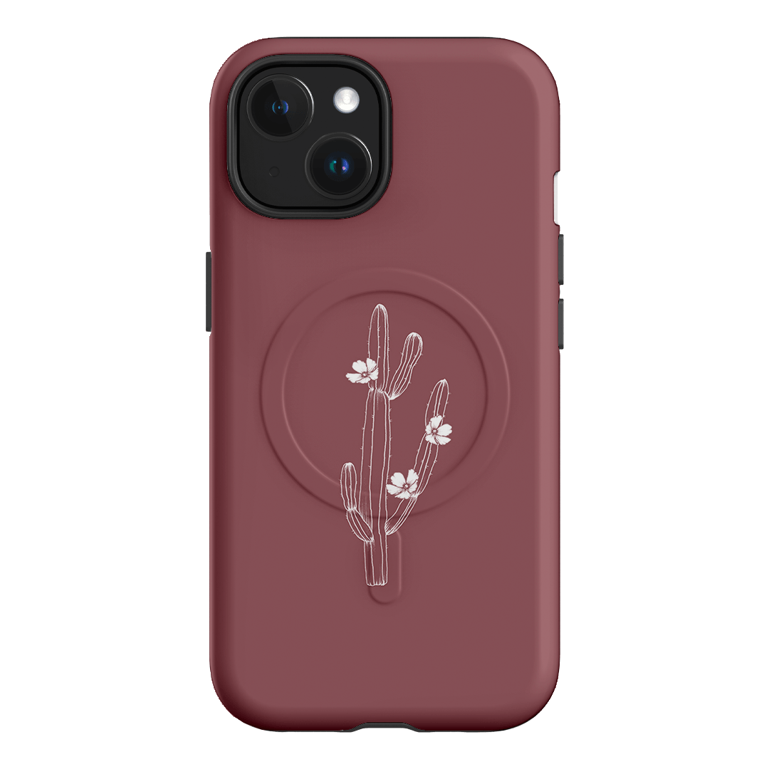 Cactus Flower Printed Phone Cases iPhone 15 / Armoured MagSafe by Typoflora - The Dairy