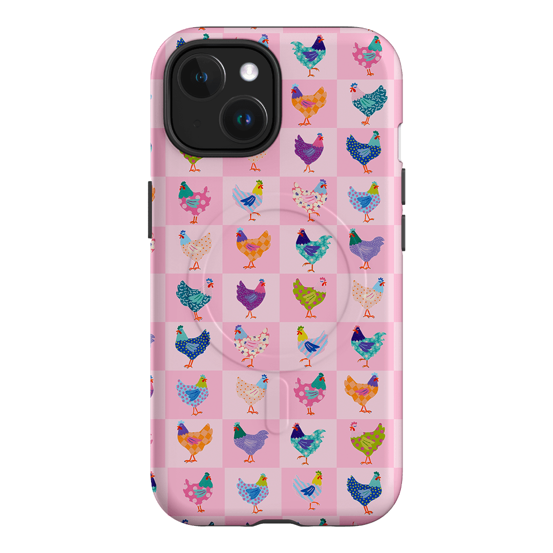 Checkered Chickens Printed Phone Cases iPhone 15 / Armoured MagSafe by Kayla Henley - The Dairy