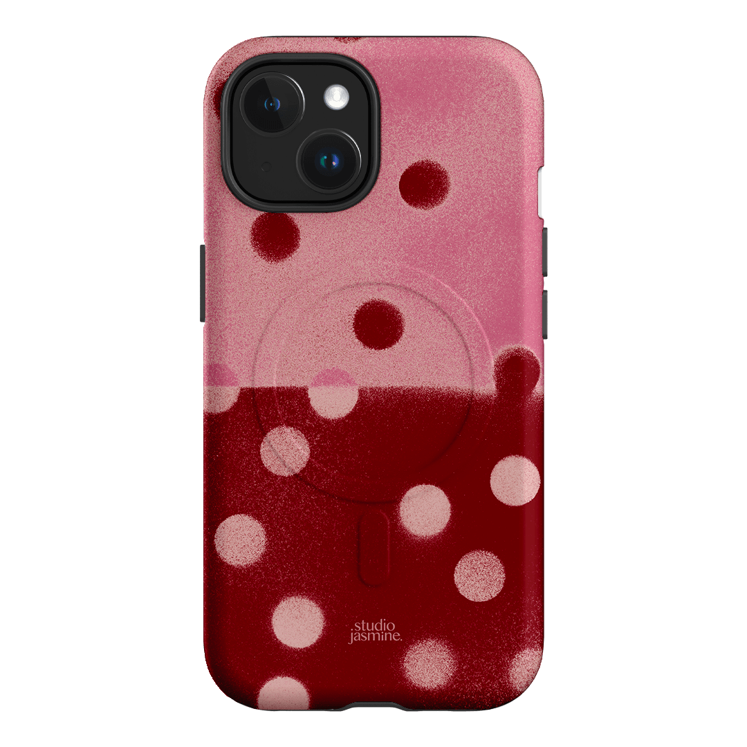 Cherry Polka Dot Printed Phone Cases iPhone 15 / Armoured MagSafe by Jasmine Dowling - The Dairy