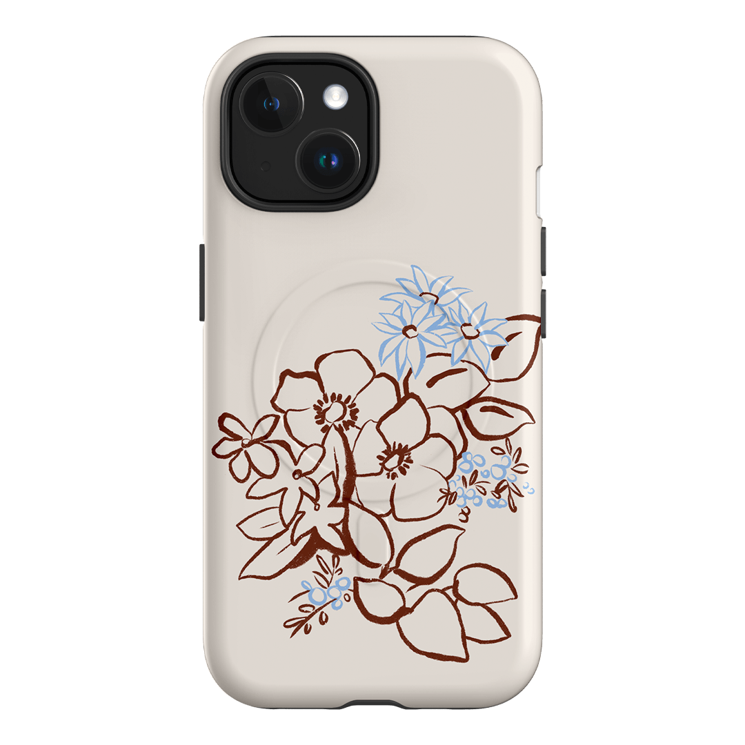 Cream Posy Printed Phone Cases iPhone 15 / Armoured MagSafe by Typoflora - The Dairy